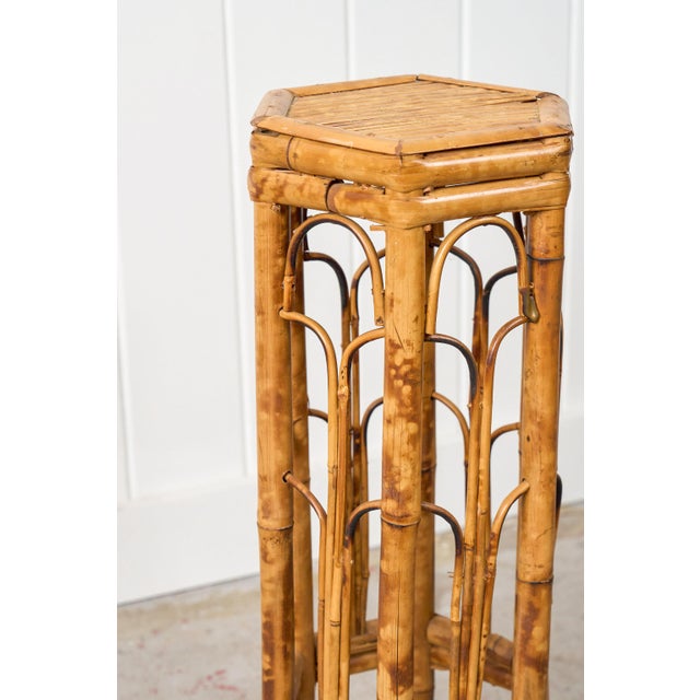 Late 19th Century Burnt Bamboo Stand For Sale - Image 4 of 6