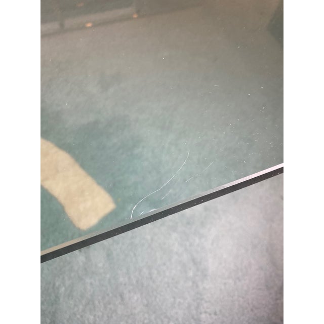 1970s Leon Rosen for Pace Collection Brass & Glass Waterfall Coffee Table For Sale - Image 12 of 13