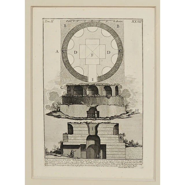 An Italian architectural engraving, circa 1800.