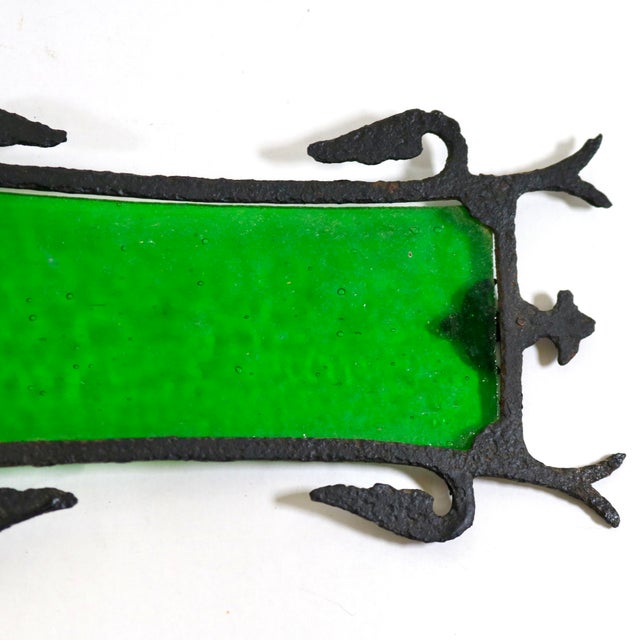 Late 19th Century Antique Cast Iron Lightning Rod Arrow With Green Glass Tail For Sale In Cincinnati - Image 6 of 12