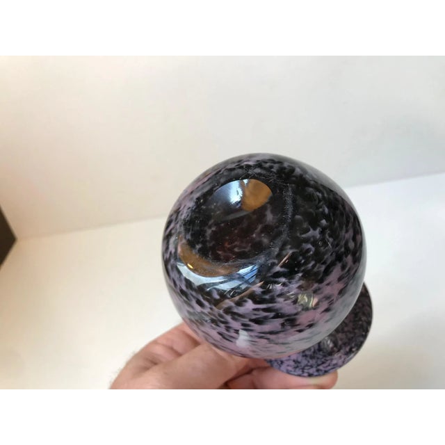 Vintage Black and Purple Spatter Murano Glass Vase from Murano, 1960s For Sale - Image 7 of 10