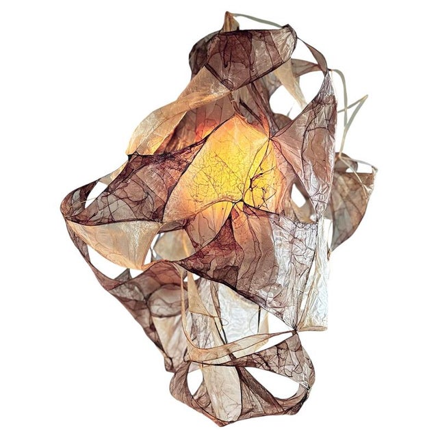 Wood Multi Purple Pendant Lamp in Bio Material with Natural Dyes by Thibault Philip For Sale - Image 7 of 7