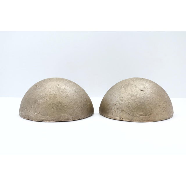 Large Late 20th Century Bronze Mushroom Bookends, a Pair For Sale - Image 9 of 11