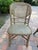 6 Palecek dining chairs. Antigue, cane, grey. Used, colors have faded/changed. Some chairs faded differently than others...