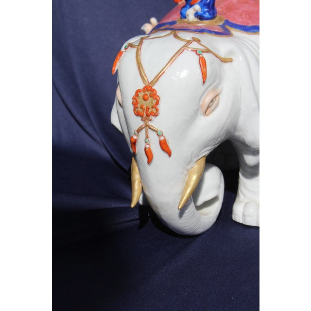 Late 19th Century Chinese Porcelain Elephant For Sale - Image 4 of 9