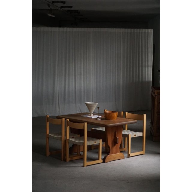 Brown Koldinghus Chairs in Beech with Woven Seats attributed to Hans J. Wegner for Getama, 1988, Set of 6 For Sale - Image 8 of 18