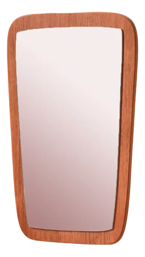 Scandinavian Rectangular Mirror in Teak, 1960s