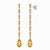 Citrine and Colorless Topaz Long Drop Earrings studs. Art Deco Inspired Citrine and Colorless Topaz Long Earrings....