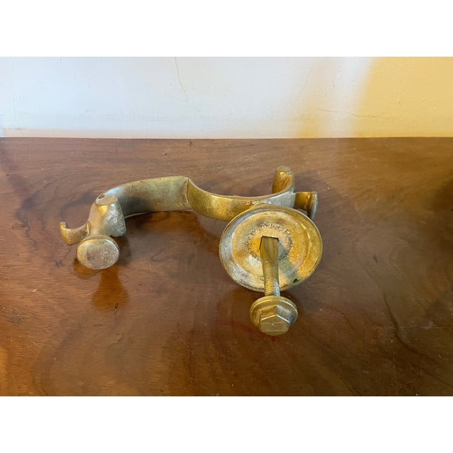 Brass Large Antique 19th Century Georgian Style Heavy Cast Brass Doctor's Door Knocker For Sale - Image 8 of 13