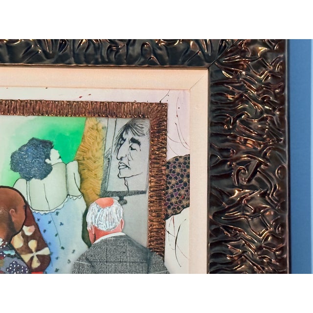 Contemporary Contemporary Glynn Marcus “Spectators at the Tarkay Exhibit” Giclee on Canvas With Hand Embellishment and Bas Relief Signed and Numbered For Sale - Image 3 of 13