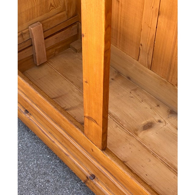 Pine Two Door Eight Panel Knock-Down Armoire For Sale - Image 14 of 18