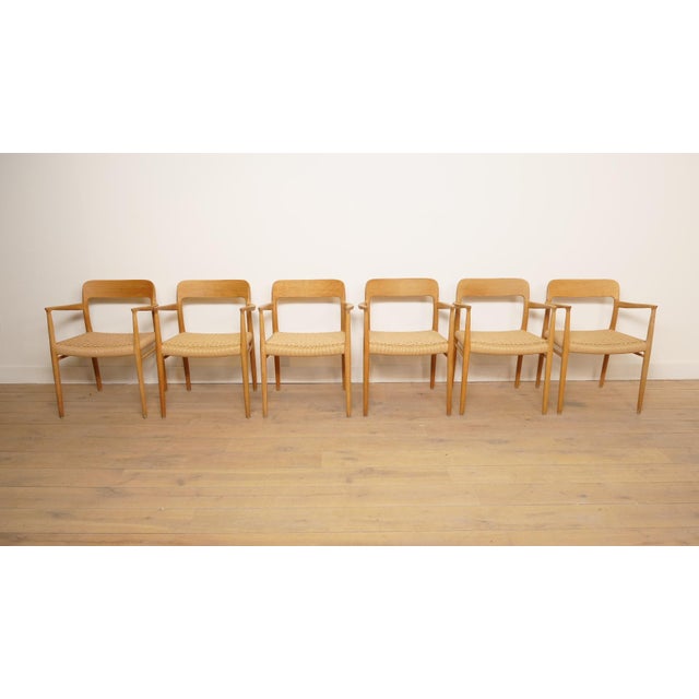 Model 56 Dining Chairs in Oak by Niels Otto (N. O.) Møller for J.L. Møllers, Set of 6 For Sale - Image 15 of 15