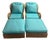 2 McGuire Wicker Chairs With Ottoman For Sale