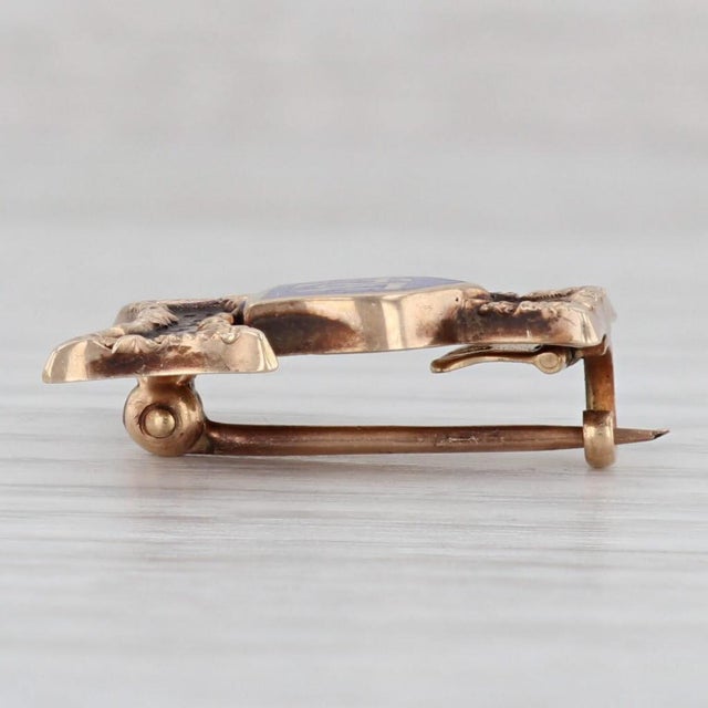 Contemporary Saint Anthony Delta Psi Badge 12k Gold 1916 Fraternity Pin Literary Society For Sale - Image 3 of 4