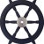 Early 19th Century Early 19th Century Nautical Handcrafted 24 Inch Dark Blue Wooden Ship Wheel, Home Wall Décor For Sale - Image 5 of 6