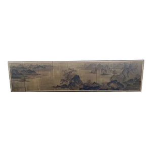 Early 18th Century Japanese 9 Panel Byobu Screen Divider Attributed Sessho Kado