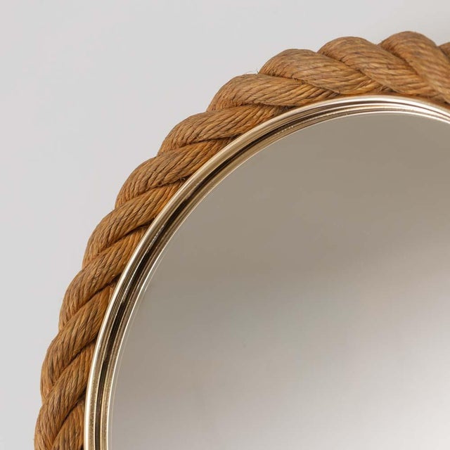 1960s French Rope Mirror in the Style of Audoux Minet For Sale In Los Angeles - Image 6 of 9