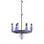 Mid-Century Modern Glass and Wrought Iron Chandelier by Erik Höglund for Boda Smide, 1960s For Sale - Image 3 of 14