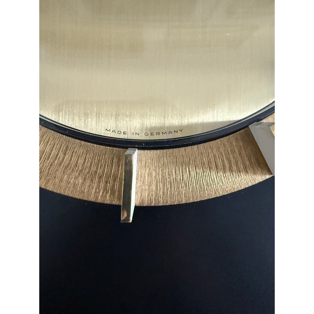 1960s Hollywood Regency Minimalist Brass Wall Clock from Kienzle, Germany, 1960s For Sale - Image 5 of 10