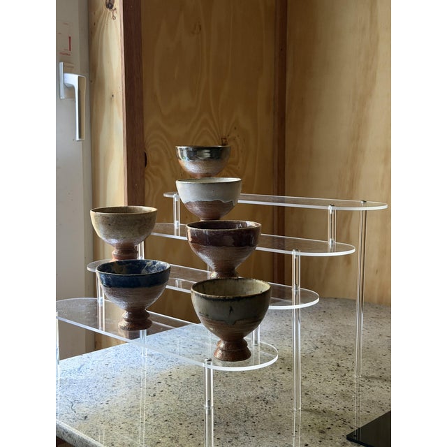Vintage Hand-Crafted Studio Ceramic Chawan Bowls, 1980s, Set of 6 For Sale - Image 13 of 15