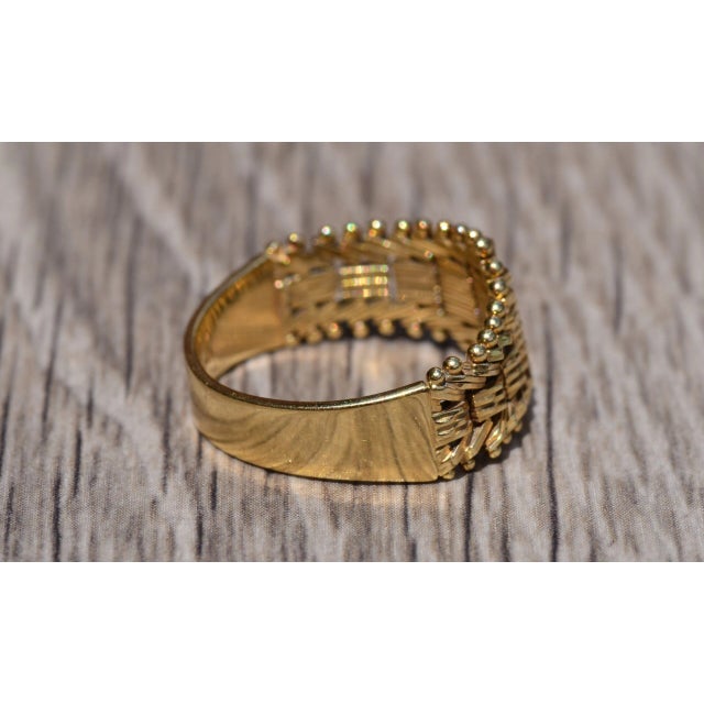 The Kimron: Flexible Yellow Gold Trendy Ring For Sale - Image 4 of 7