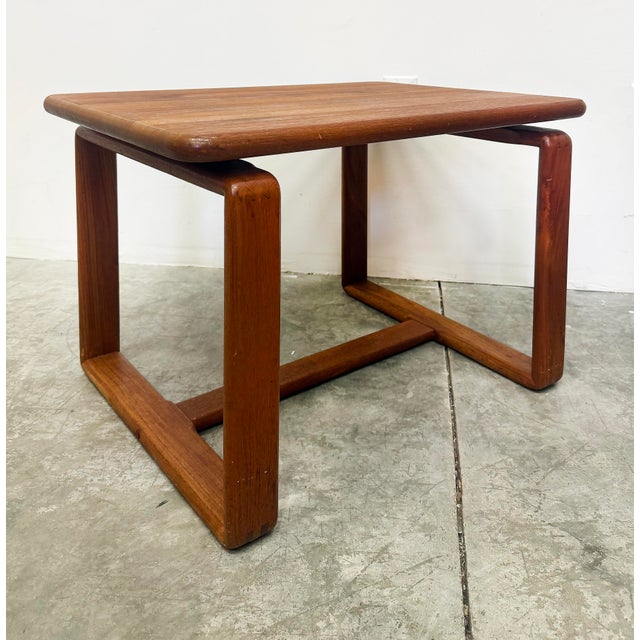 Mid-Century Danish Modern Teak Side Tables, Niels Bach Attributed Pair ...