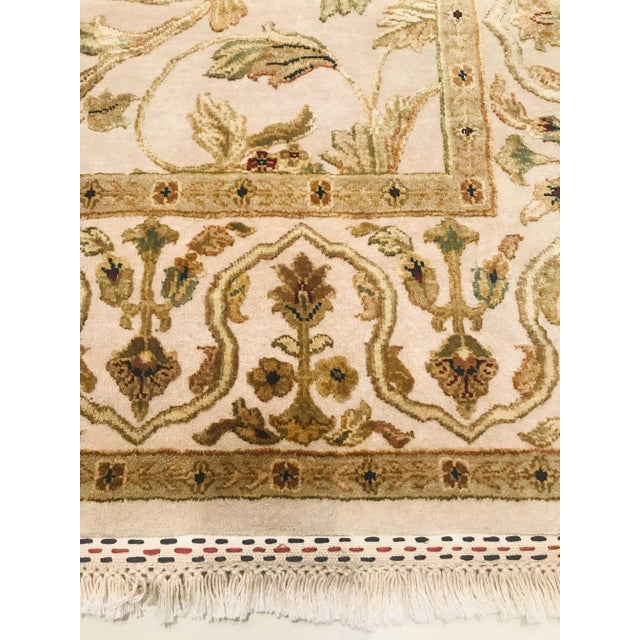 Vintage Hand-Crafted Silk and Wool Carpet, 1980s For Sale - Image 4 of 14