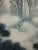 Vintage Chinese Landscape Hanging Scroll With Gold Brocade For Sale - Image 14 of 16