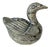 Antique Cambodian Silver Repousse Duck Box For Sale