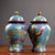 Pair of Vintage Chinese Cloisonné "Dragon & Phoenix" Ginger Jars - 2495g For Sale In Los Angeles - Image 6 of 9