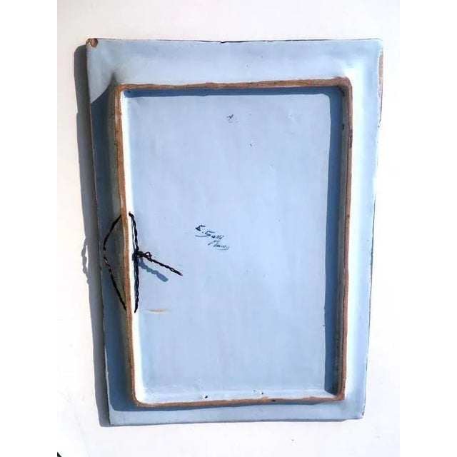 Marine Landscape Ceramic Tiles by Emile Gallé, Set of 2 For Sale - Image 10 of 11