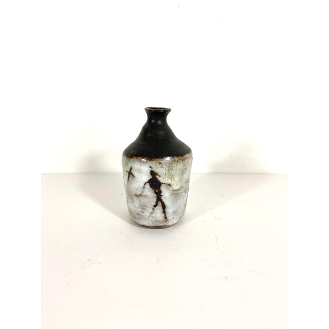 Mid 20th Century Vintage Signed Studio Pottery Bud Vase With Hieroglyphics For Sale - Image 5 of 8