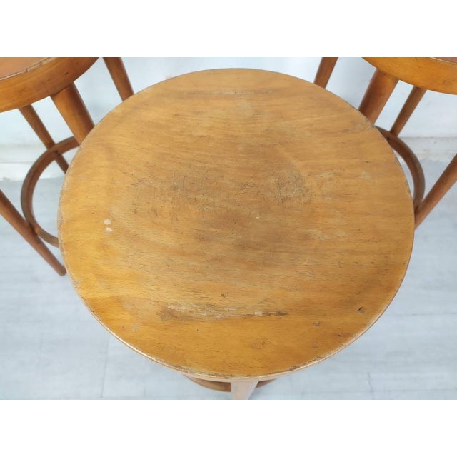 1950s Set of 2 Vintage Bar Stools from Baumann, 1950s For Sale - Image 5 of 11