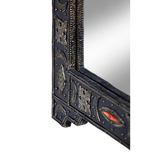 Vintage Handcrafted Moroccan Mirror For Sale In Los Angeles - Image 6 of 8