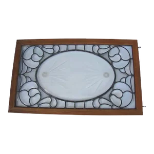Victorian Beveled Glass Window With Unusual Bevels