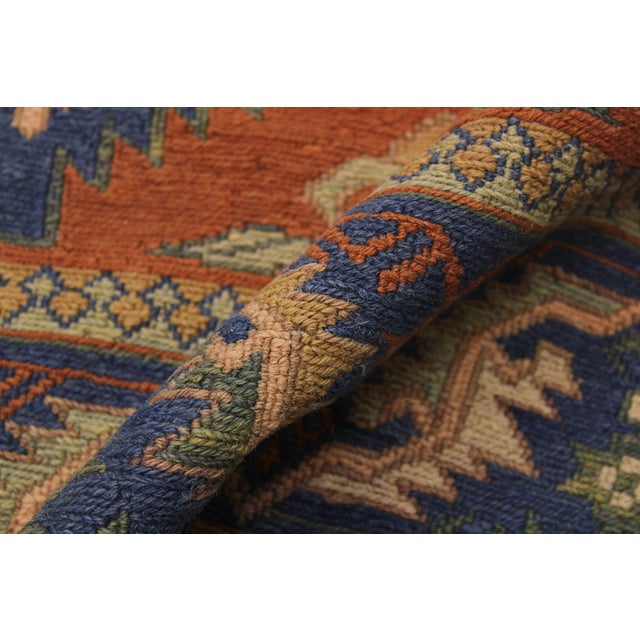 Terra Cotta 1960s Tribal Soumakh Wool Rug - 6'7" X 9'2" For Sale - Image 8 of 11