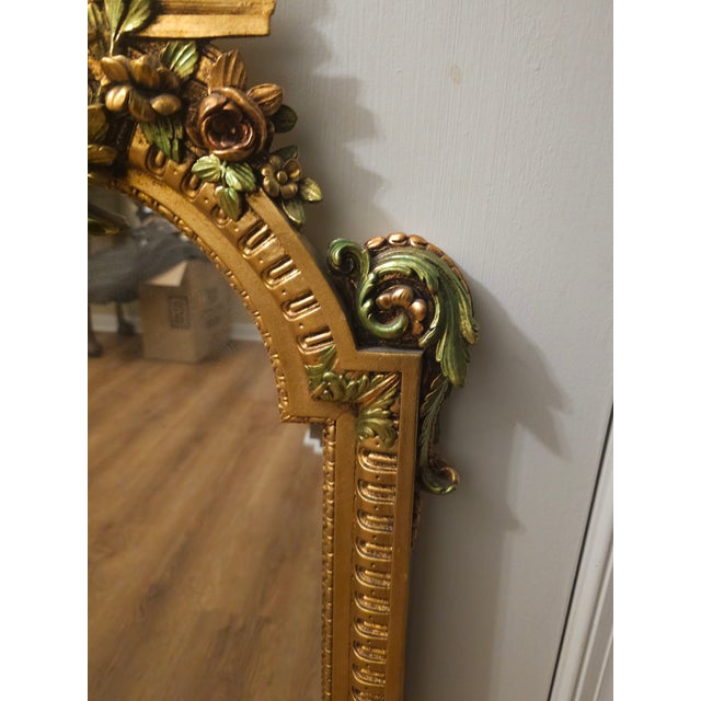 Gold 20th Century Louis XIV Style Franklin Mint Gilt Mirror by Vincenzo Fancelli For Sale - Image 8 of 10