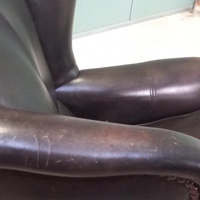 1970s Wingback Chair in Sheepskin, 1970s For Sale - Image 5 of 16