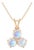 Rainbow Moonstone Pendant | Gemstone Trio 18k Gold Plated Pendant | June Birthstone Gift for Her For Sale