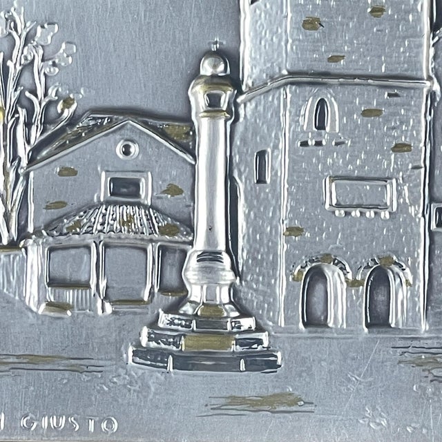 Vintage Silver Relief Picture from Alliani, Italy, 1970s For Sale - Image 6 of 12