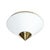 Mid-Century Frosted Glass Conical Flush-Mounts W/ Brass Fittings by Limburg For Sale - Image 11 of 14