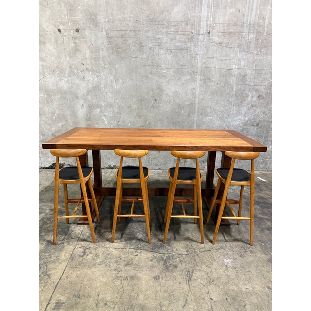 Uhuru Design High-Top Table in Walnut — Commissioned for George Clooney, 2010, Brooklyn Ny For Sale - Image 11 of 13