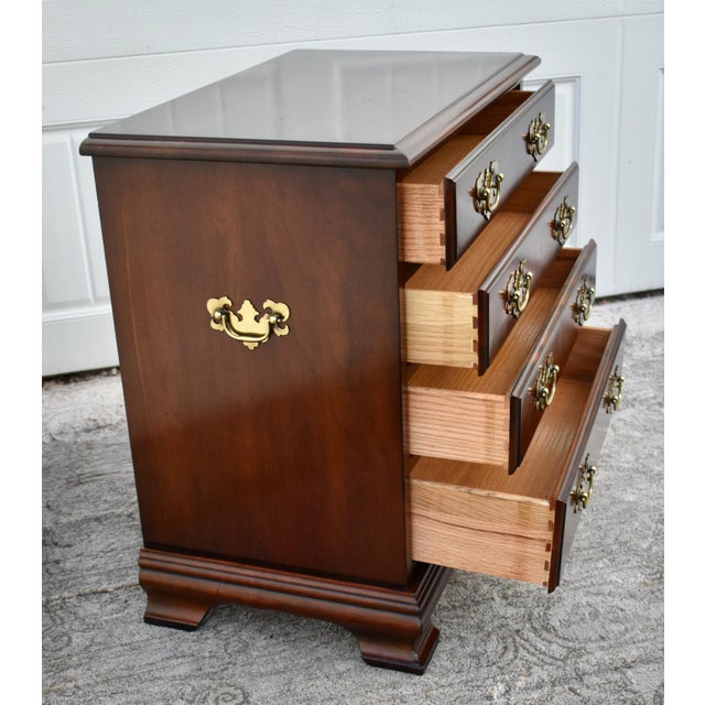 Brown Vintage Small Four Drawer Traditional Style Solid Cherry Bachelors Chest For Sale - Image 8 of 12