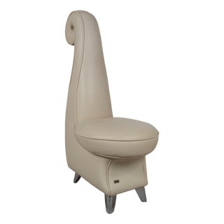 Leather Rocky Chairs in Cream Beige from Bretz, Set of 4 For Sale
