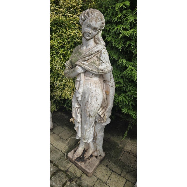 Large Vintage Four Seasons Garden Sculptures, 1930, Set of 4 For Sale - Image 4 of 13