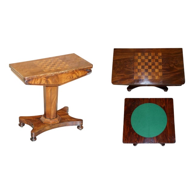 William IV Game Table in Hardwood, 1830s For Sale