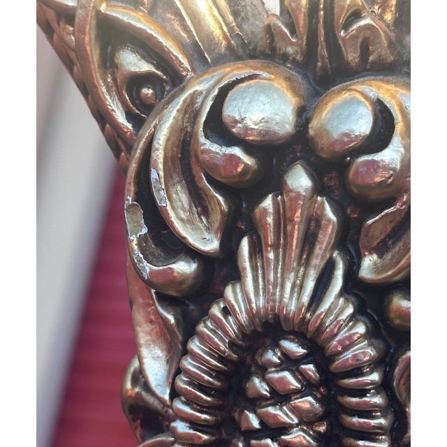 Vintage Hollywood Regency Style Double Oval Gilt Wall Mirror For Sale - Image 4 of 6