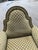 Chippendale 4 Dining Chairs Upholstered Cut Velvet Club Chairs Nancy Corzine Fabric. Nail Heads For Sale - Image 3 of 12