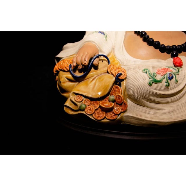 Chinese Qing Porcelain Buddhist Statue For Sale - Image 4 of 9