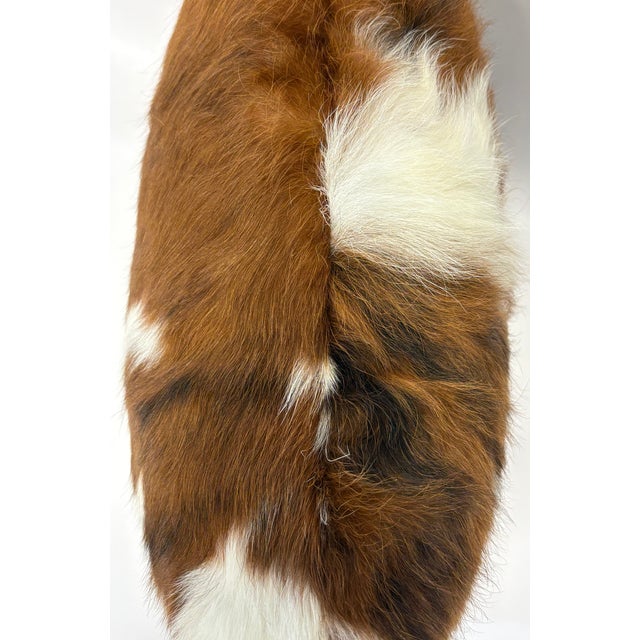 18x18 Tri-Color Premium Long-Haired Colombian Cowhide Pillow Cover – Handcrafted by Pablo Sota Designs For Sale - Image 9 of 11